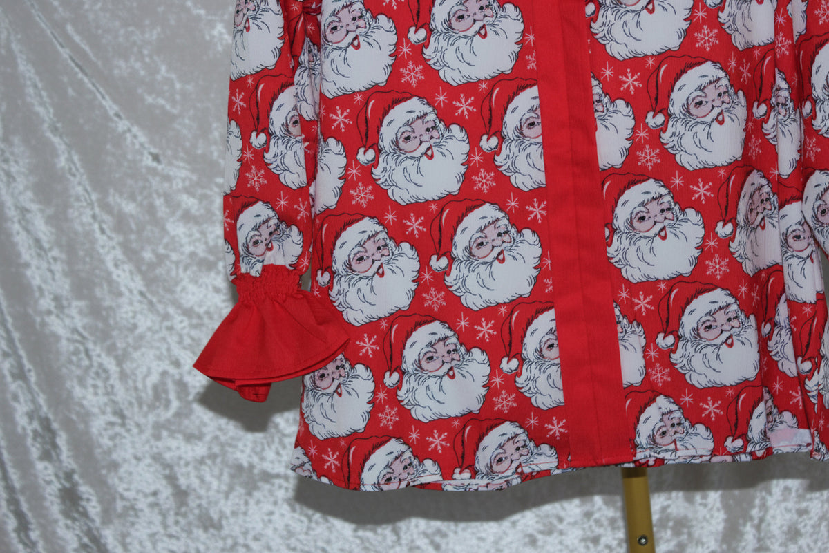 Santa Print Blouse