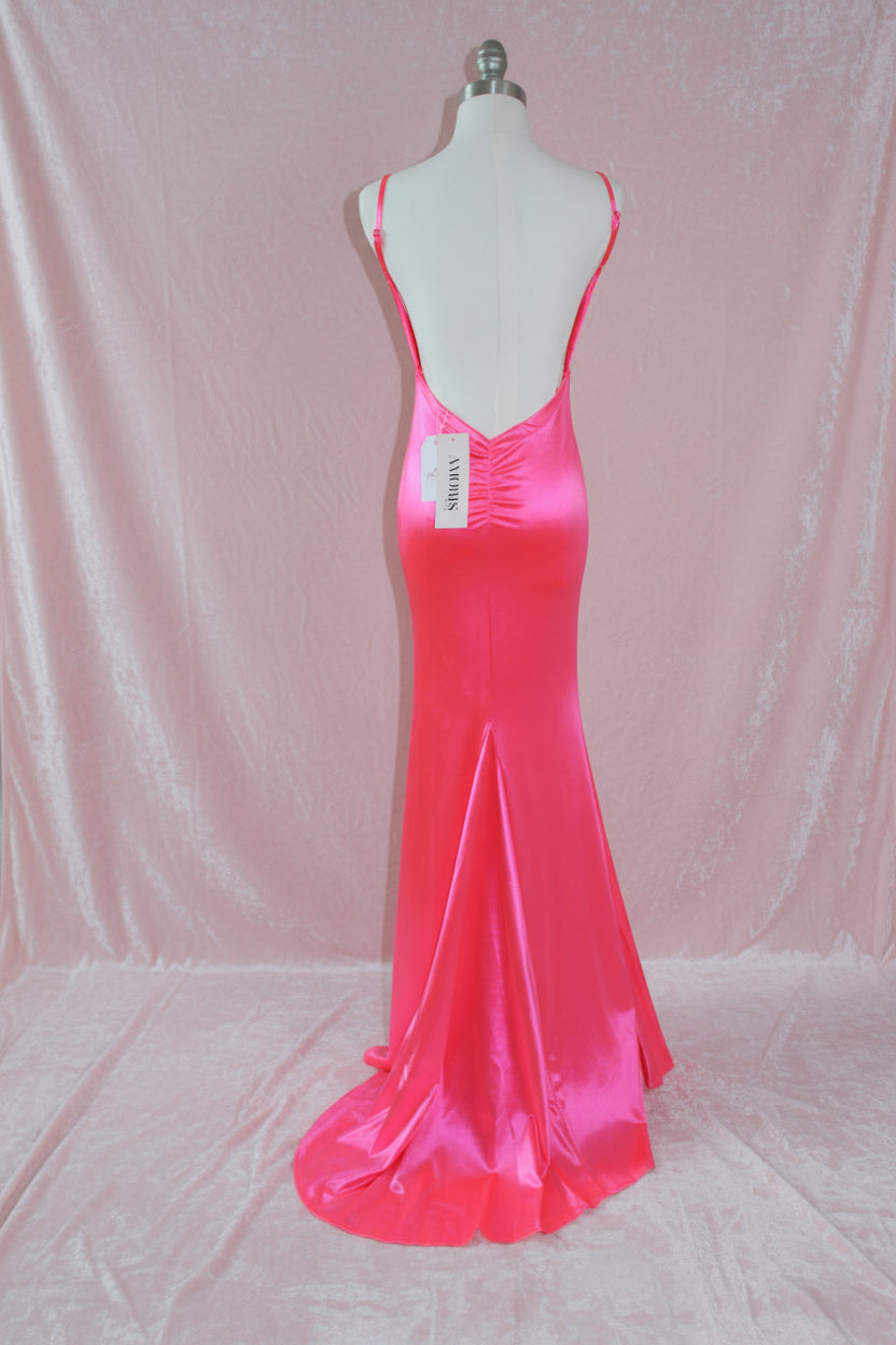 Amoris by CD Pink Satin Gown