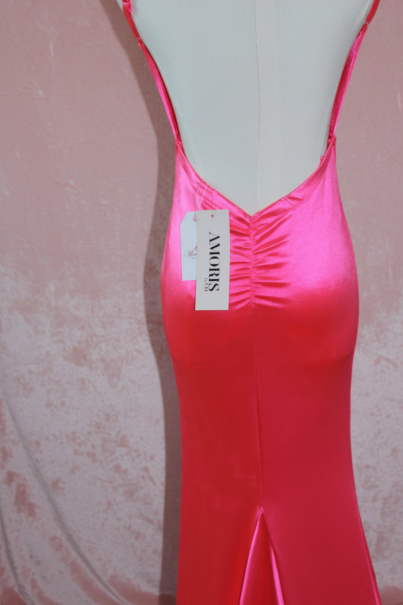 Amoris by CD Pink Satin Gown