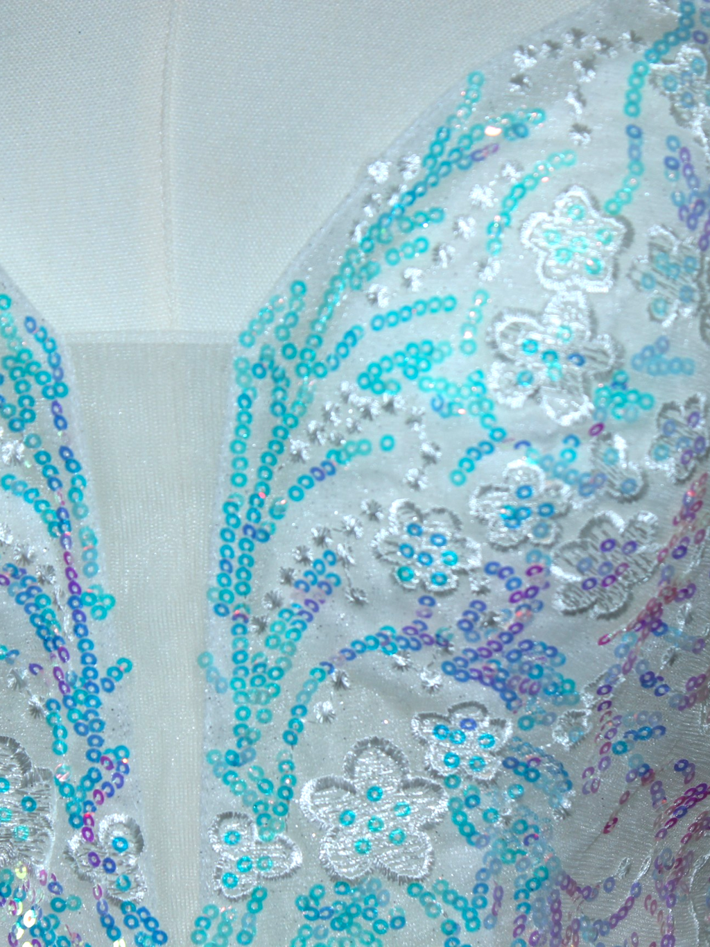 White Iridescent Sequin Corset Mini Dress