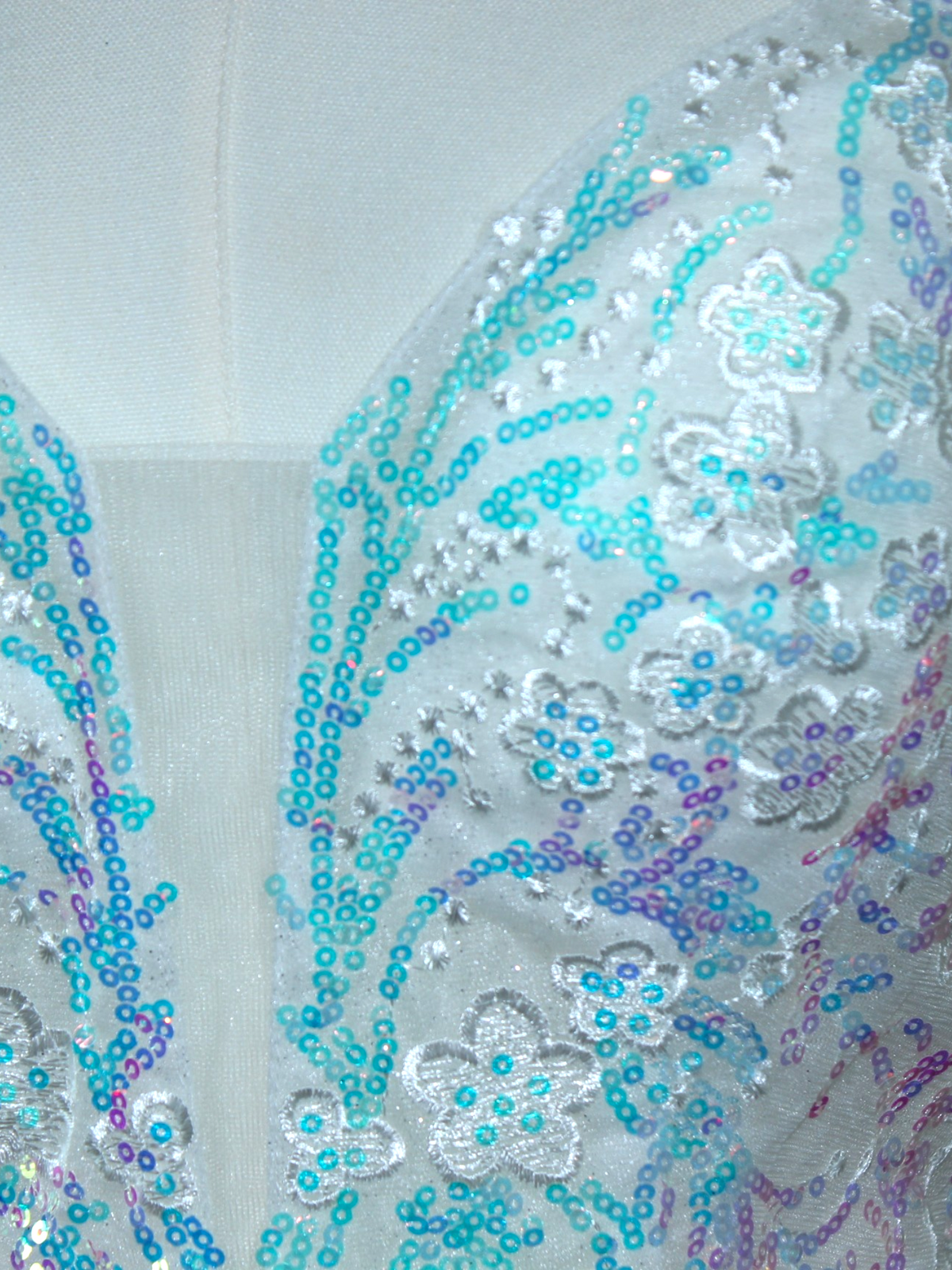 White Iridescent Sequin Corset Mini Dress