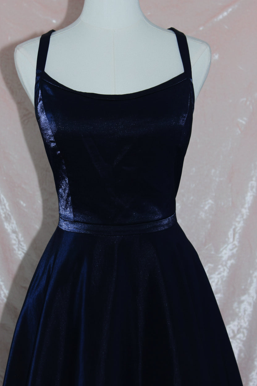 Sherri Hill Style 52457 | Royal Blue Shimmer A-Line Gown