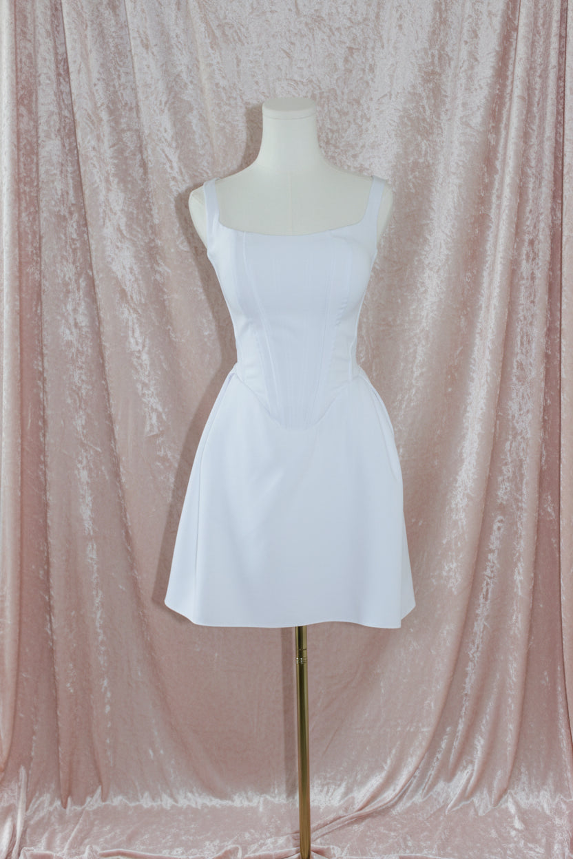 White Corset Mini Dress