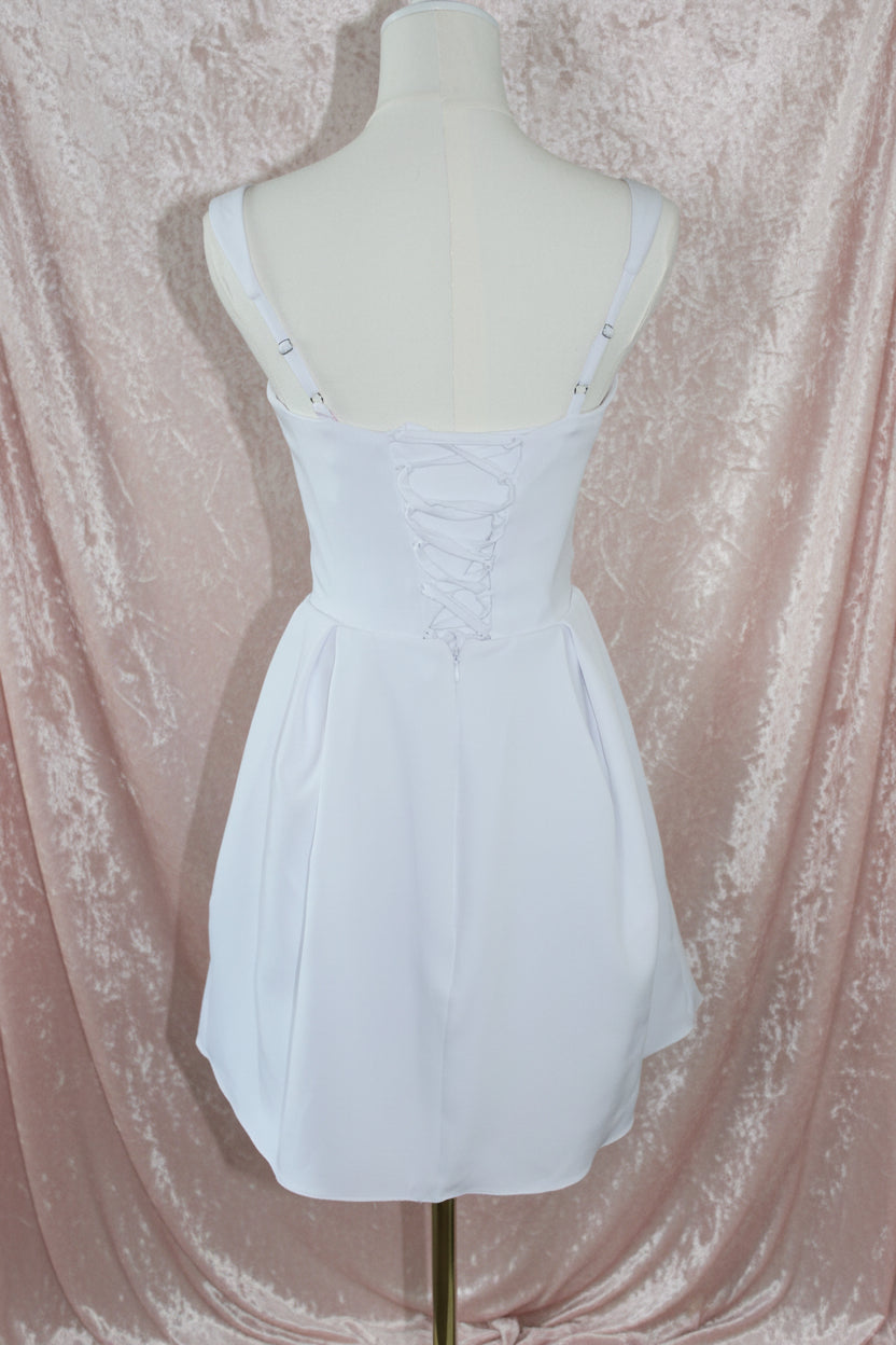 White Corset Mini Dress