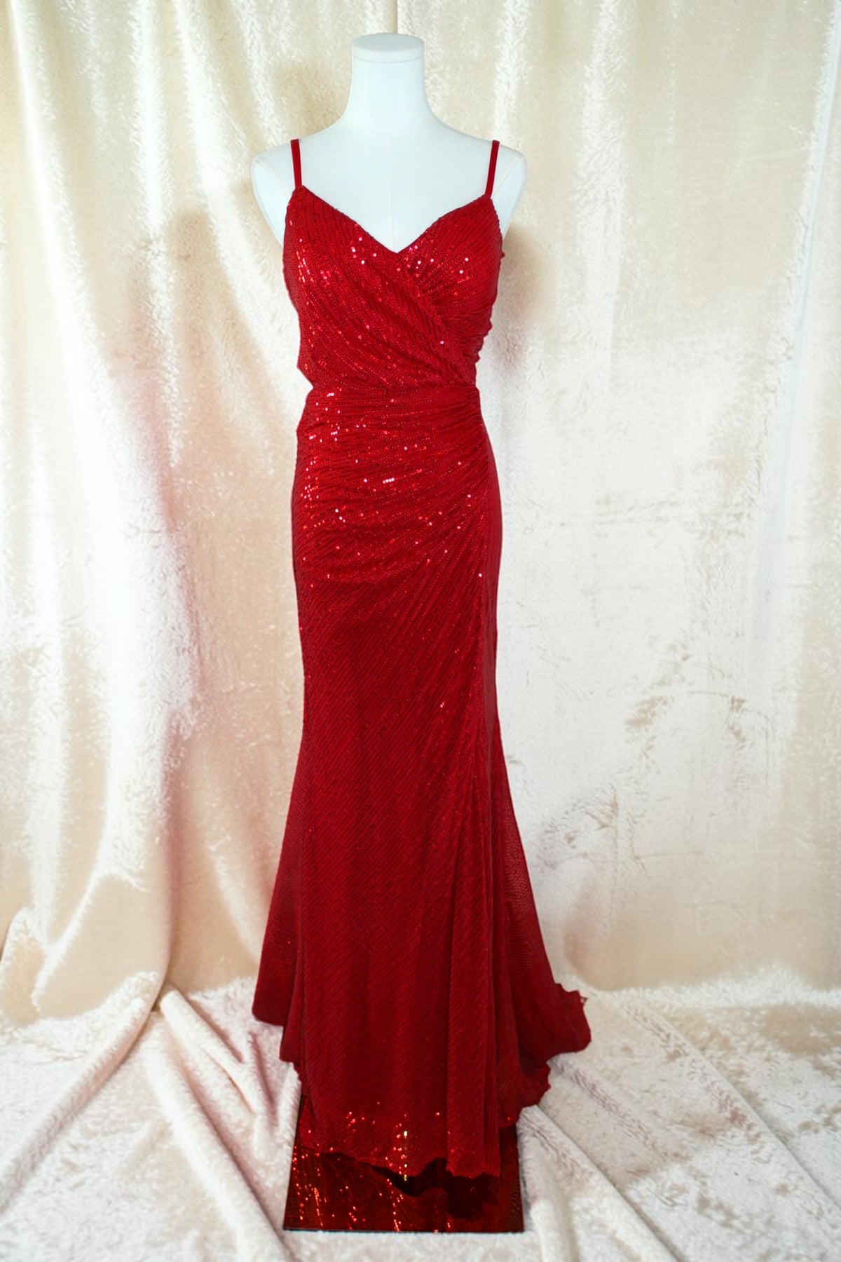 Red Sequin Gown
