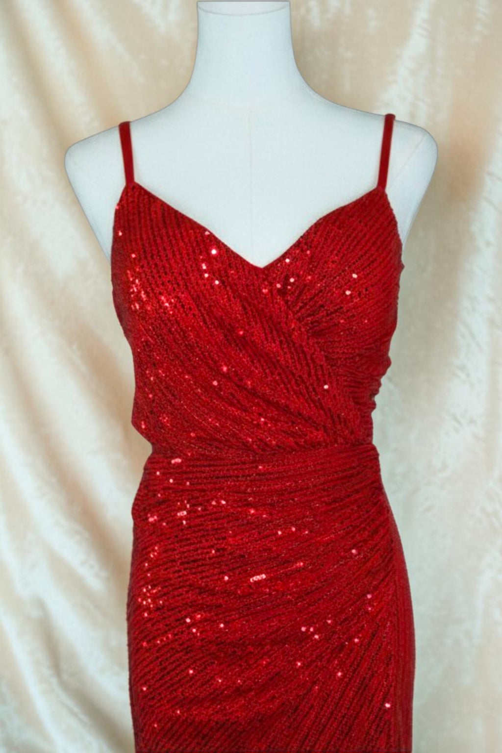 Red Sequin Gown