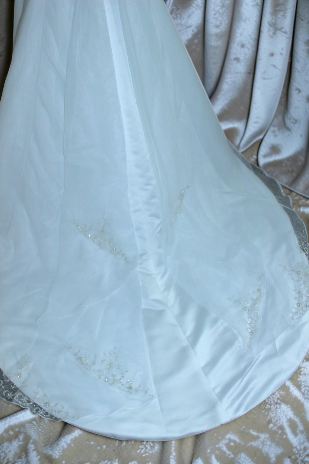 White Halter Wedding Gown