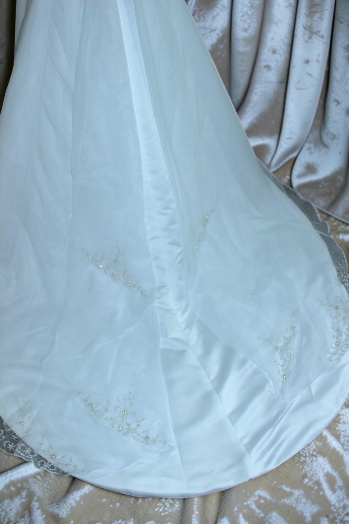 White Halter Wedding Gown
