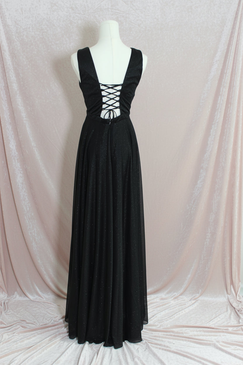VIP Bridal Black Shimmer Gown