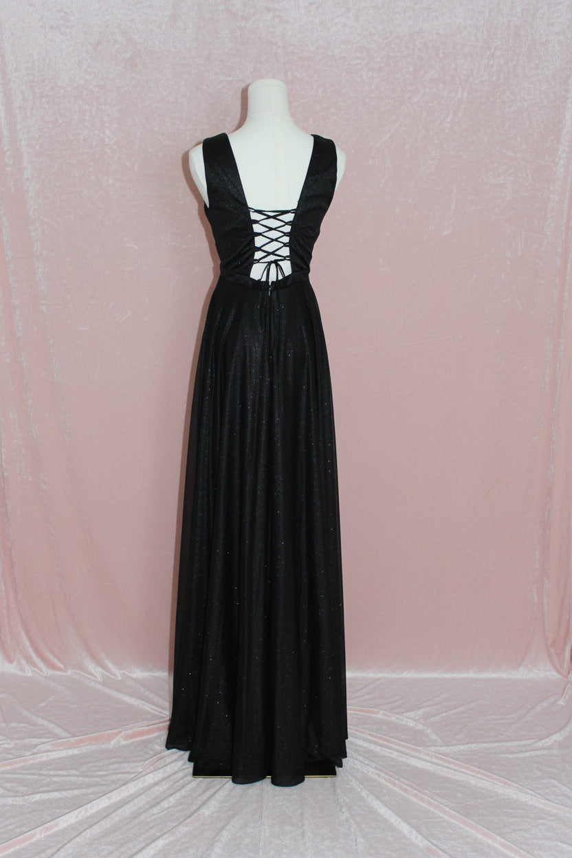 VIP Bridal Black Shimmer Gown