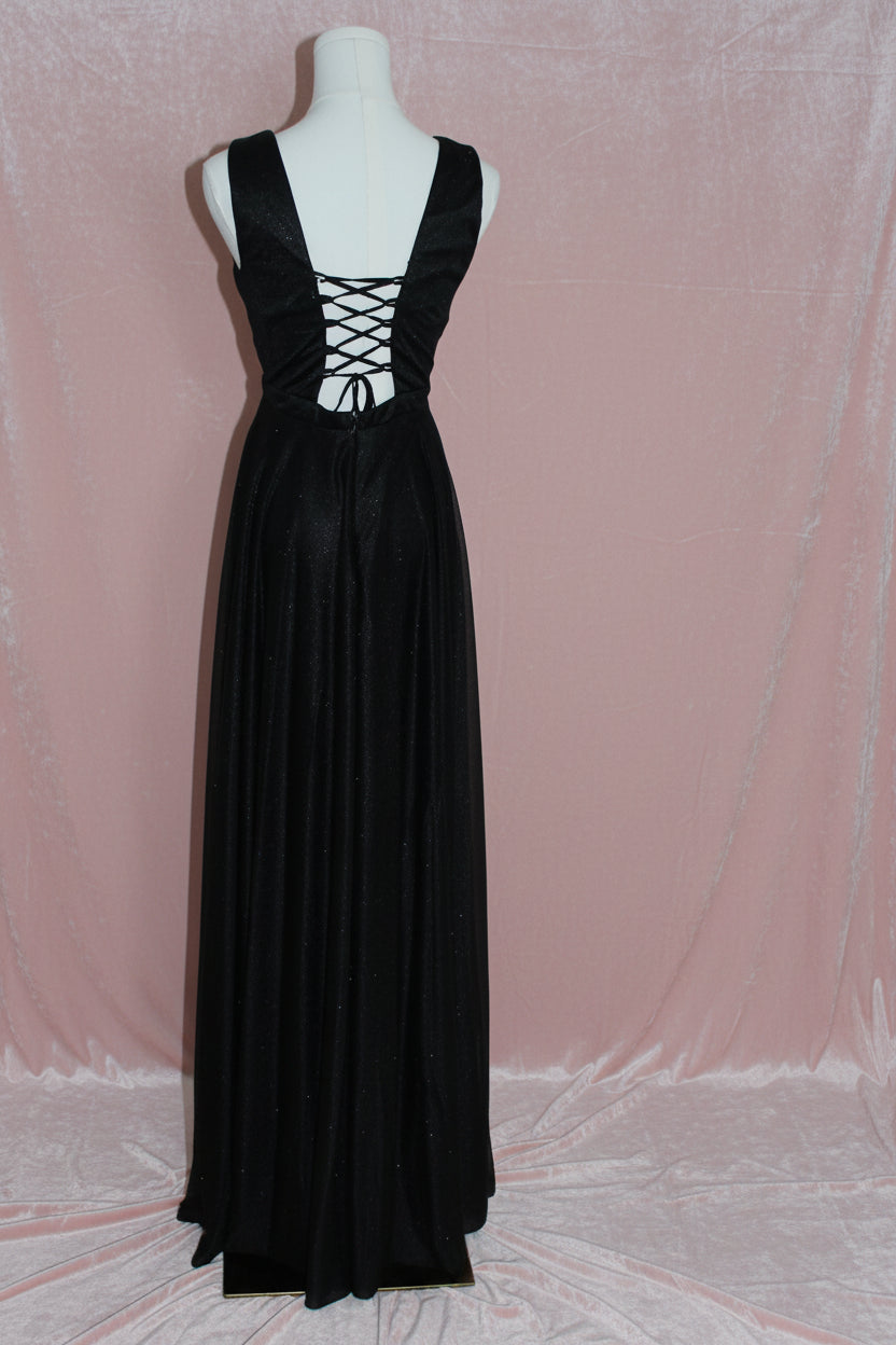 VIP Bridal Black Shimmer Gown