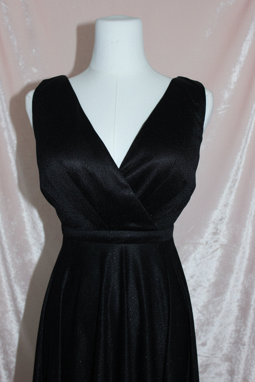 VIP Bridal Black Shimmer Gown