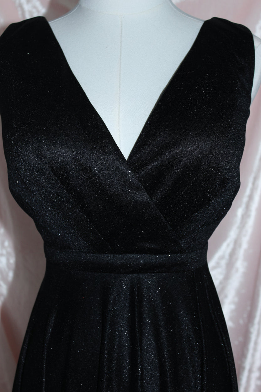VIP Bridal Black Shimmer Gown