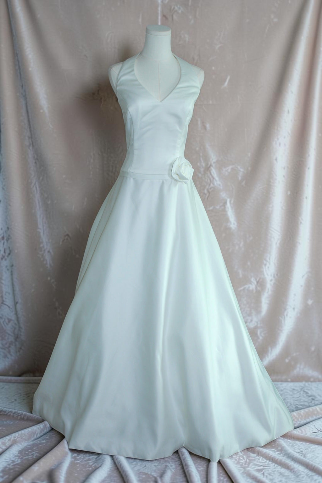 Ivory Halter Wedding Gown