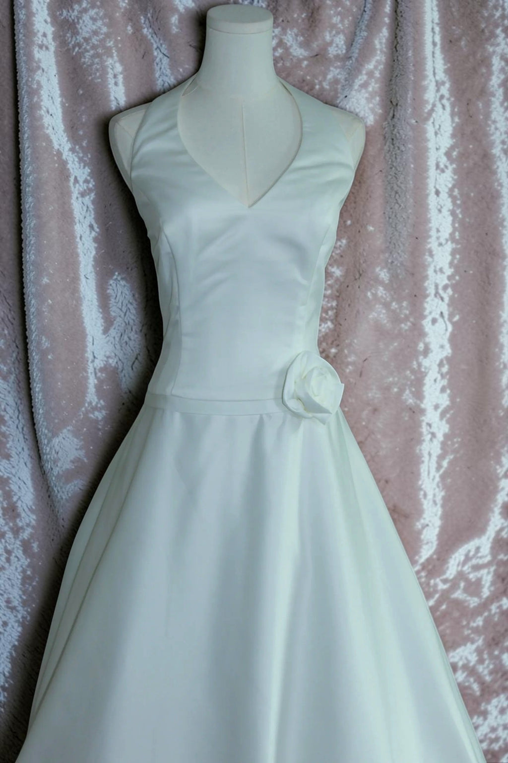 Ivory Halter Wedding Gown