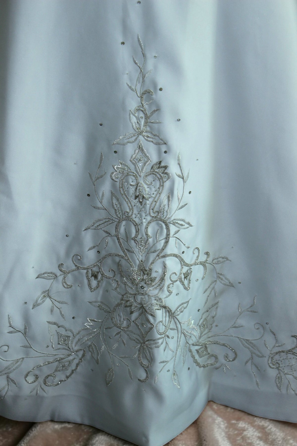 Two Piece White Wedding Gown