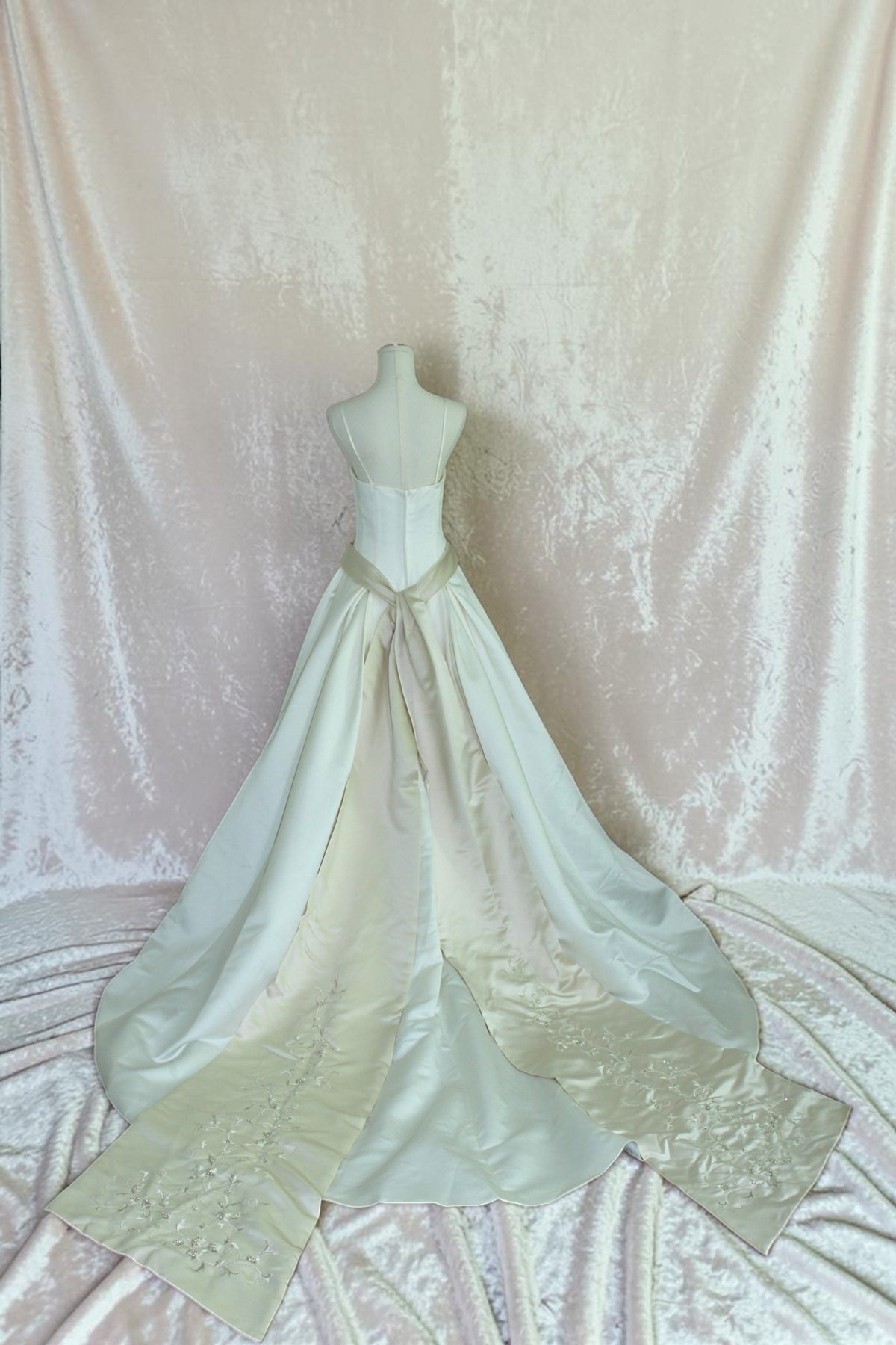 Ivory & Champagne Wedding Ball Gown
