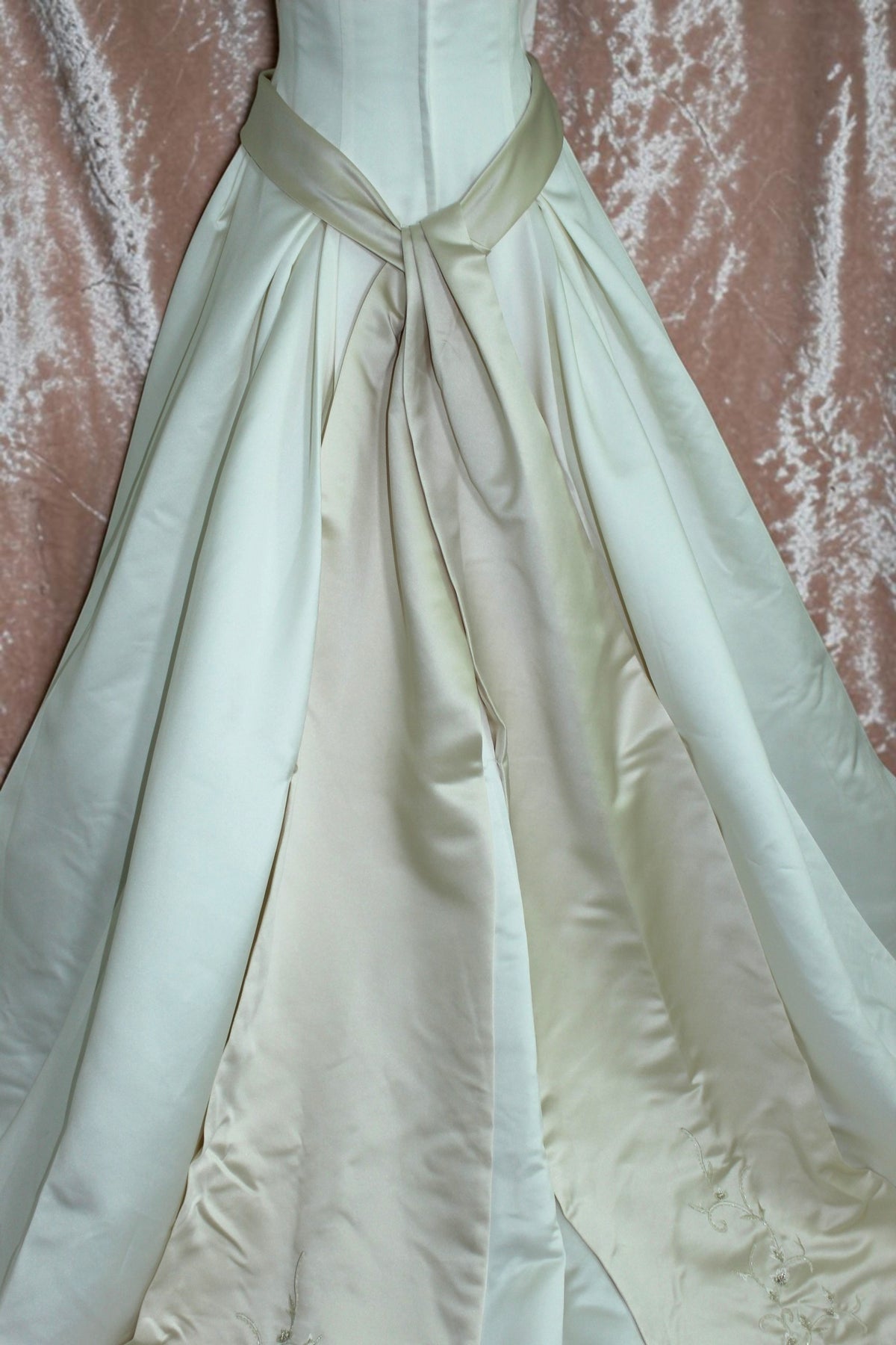 Ivory & Champagne Wedding Ball Gown