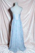 White  Iridescent Sequin Gown