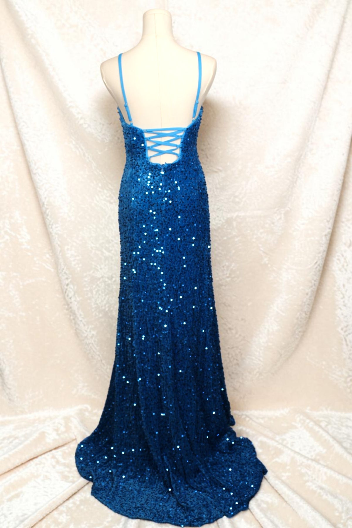 Ocean Blue Sequin Gown