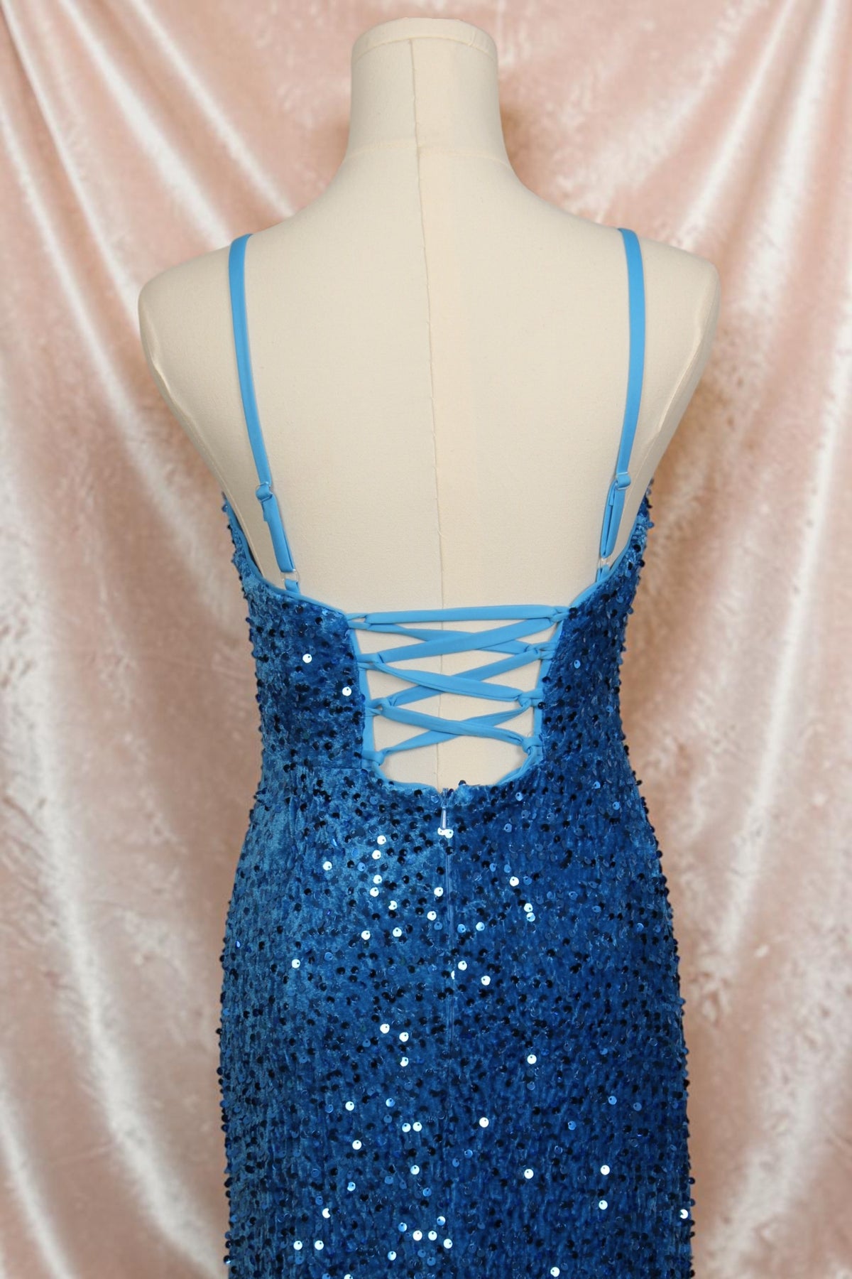 Ocean Blue Sequin Gown