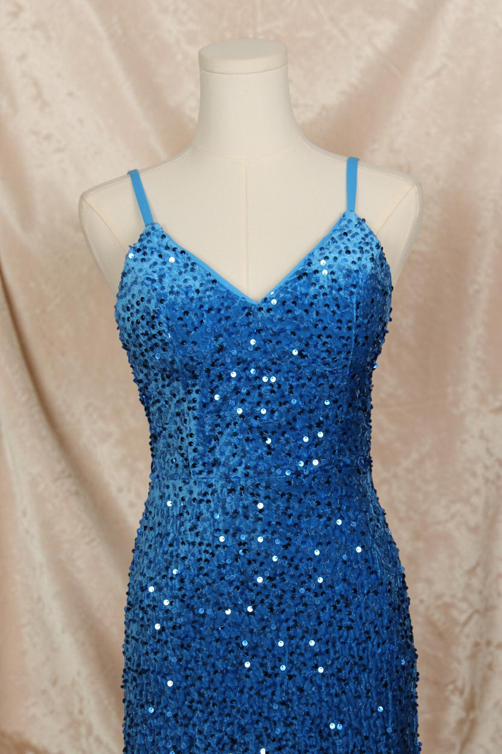 Ocean Blue Sequin Gown