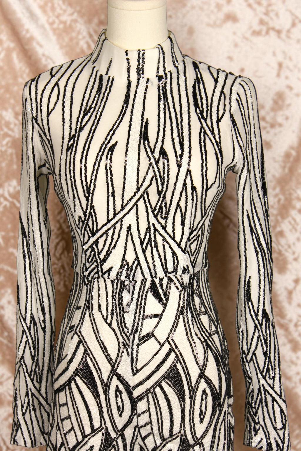 Black & White Sequin Jumpsuit