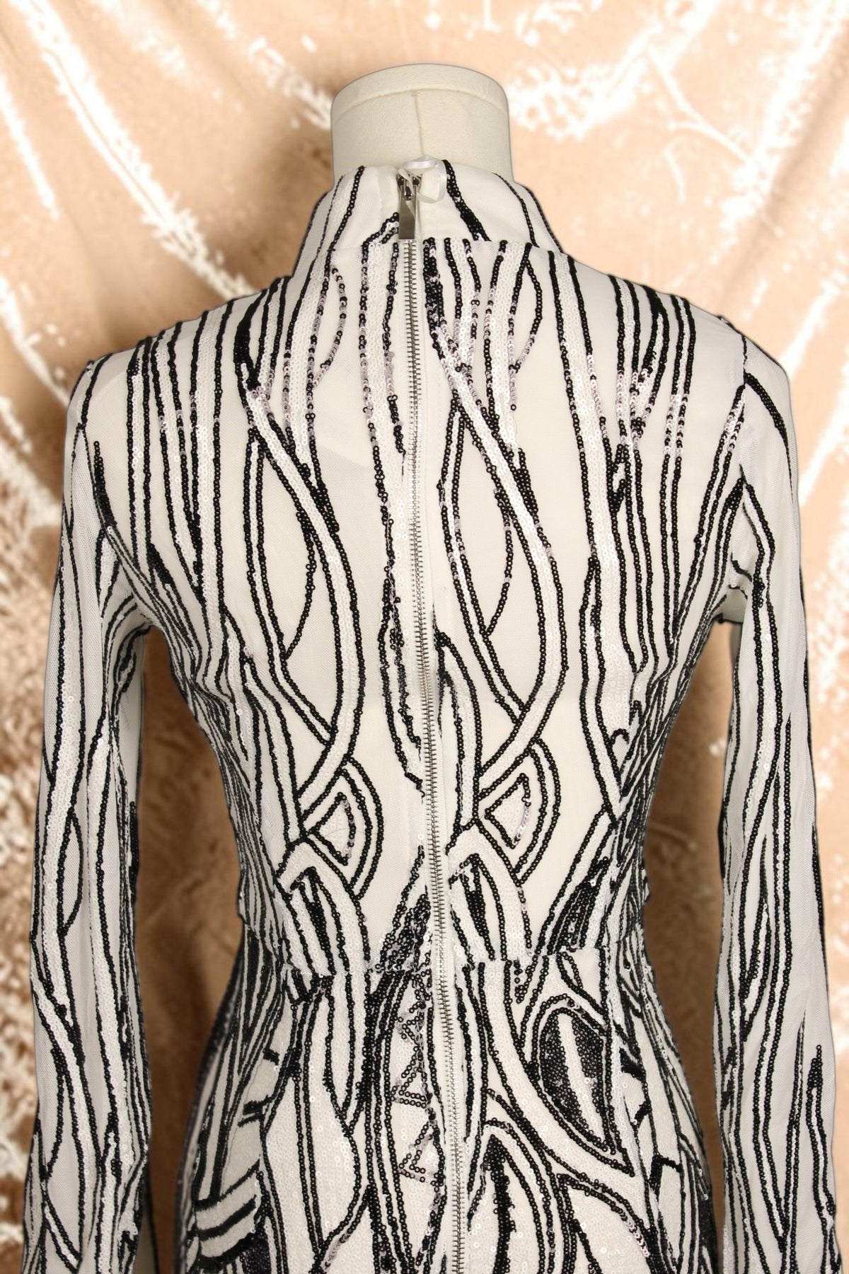 Black & White Sequin Jumpsuit