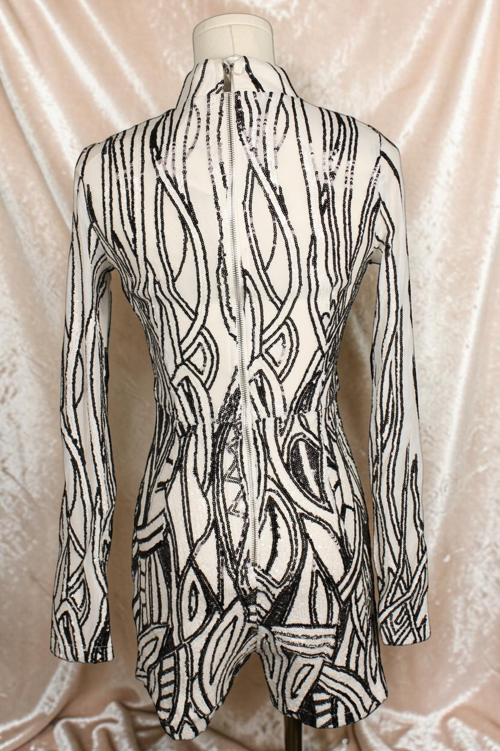 Black & White Sequin Jumpsuit