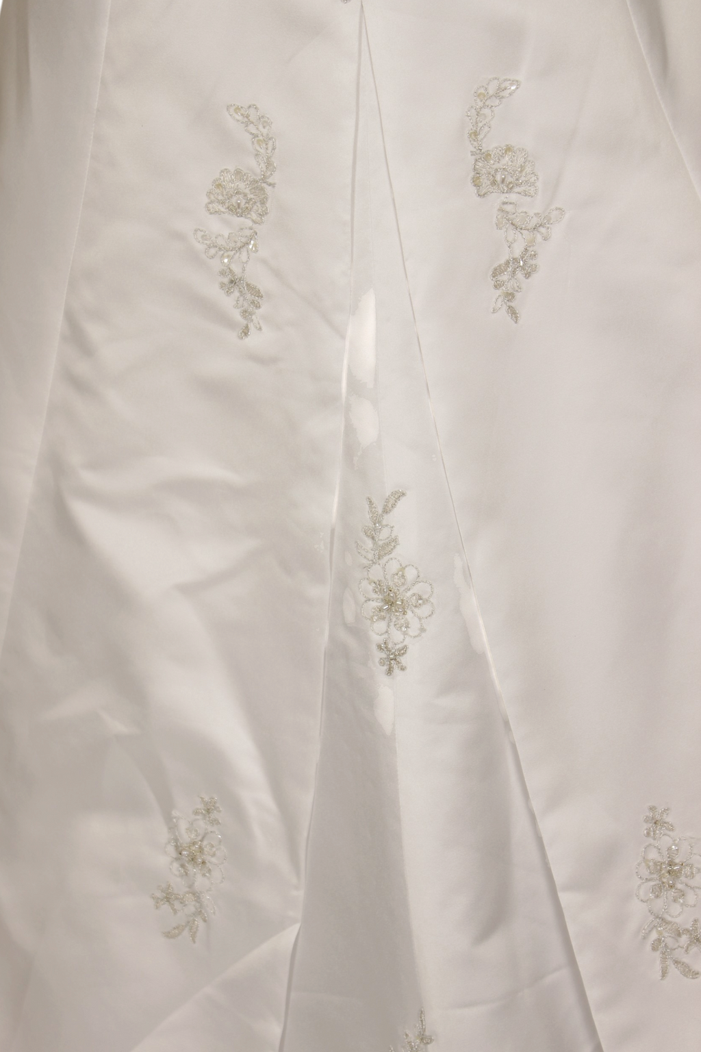 White/Silver Beaded Wedding Gown