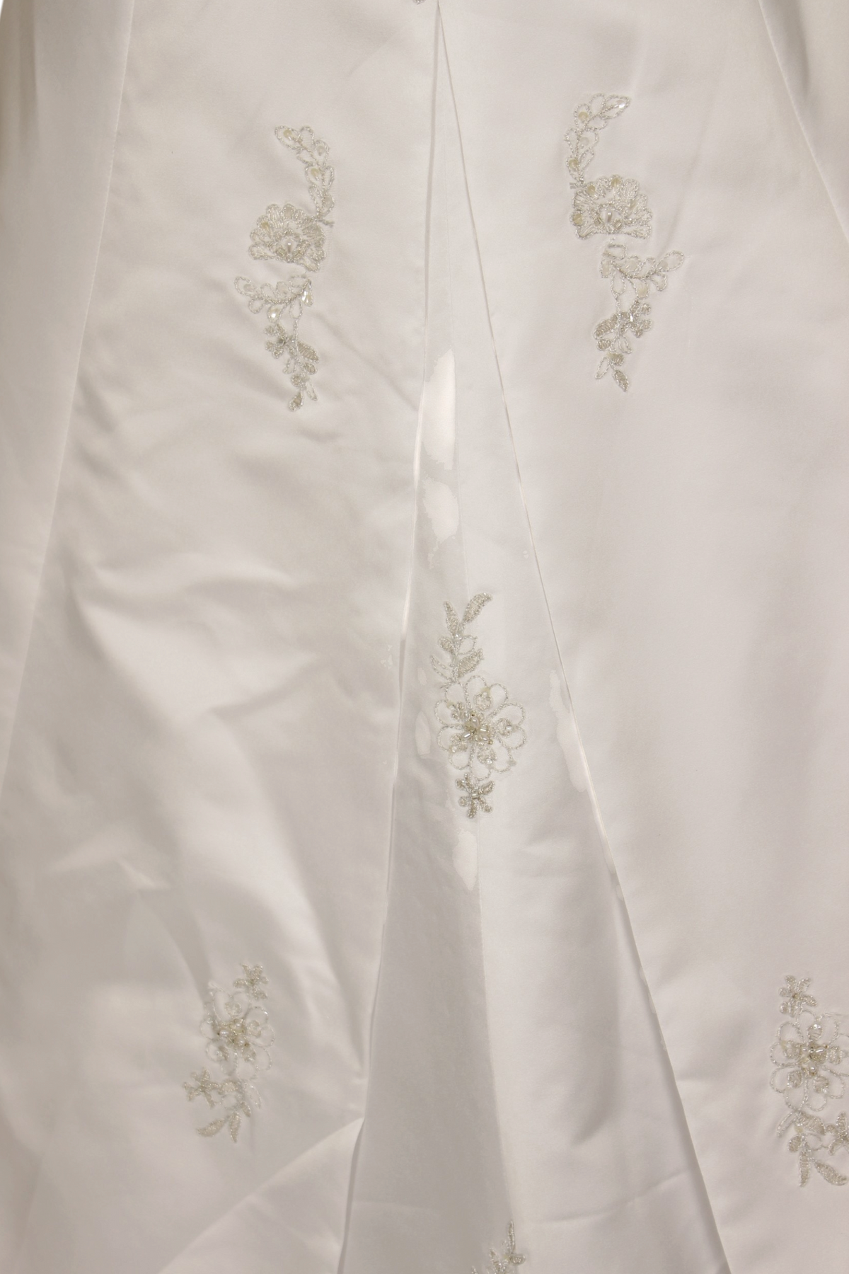 White/Silver Beaded Wedding Gown