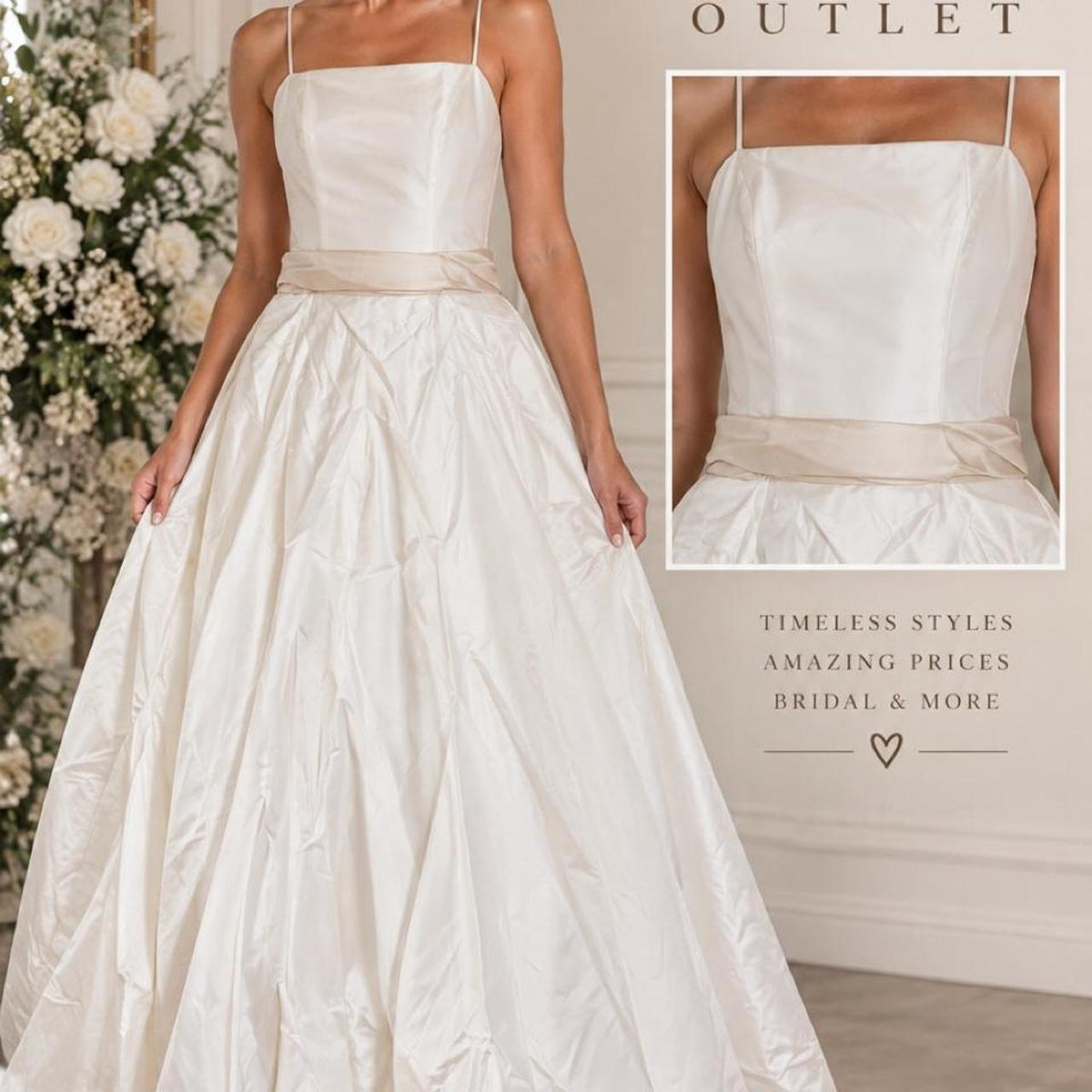 Ivory & Champagne Wedding Ball Gown